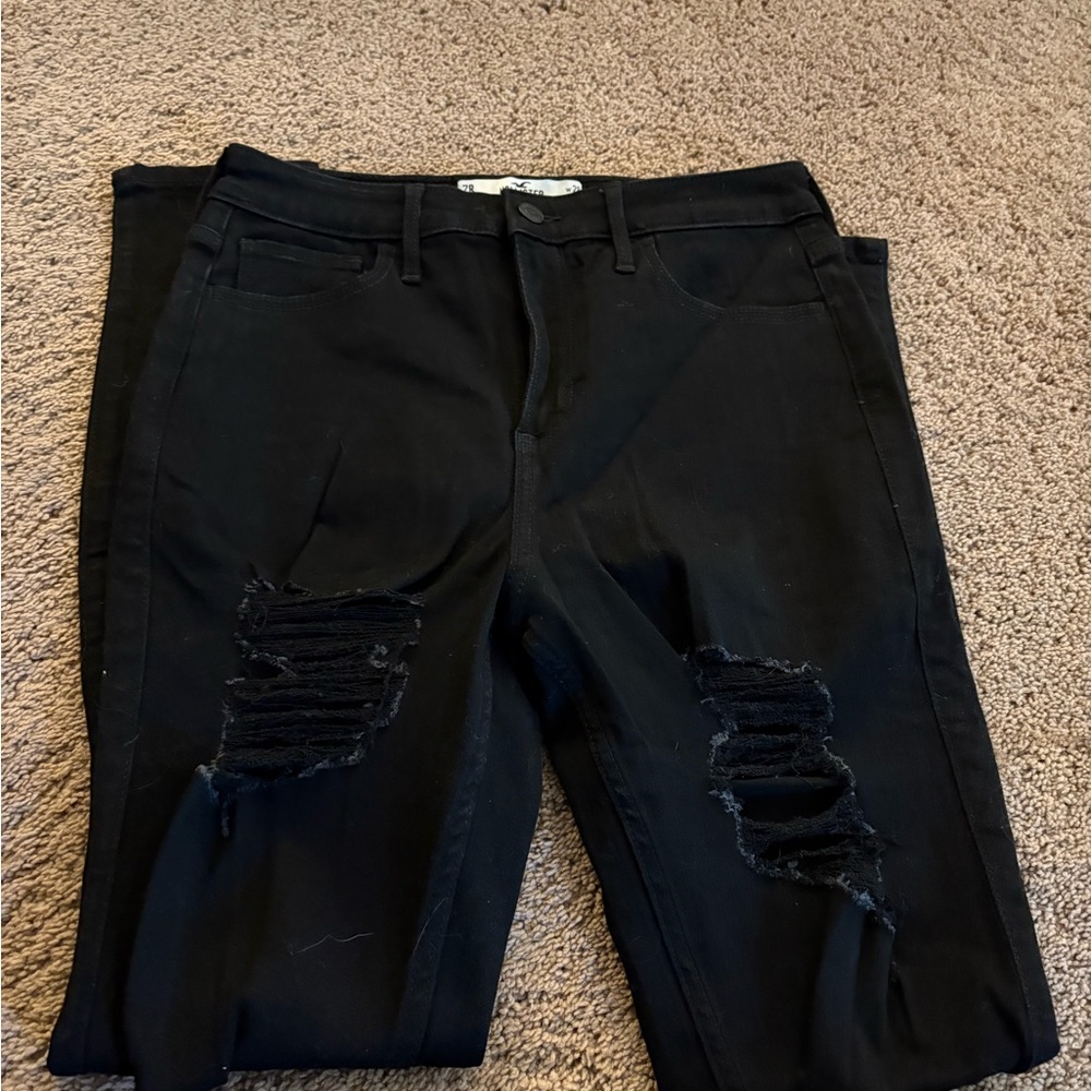 Hollister Black Skinny Distressed Jeans